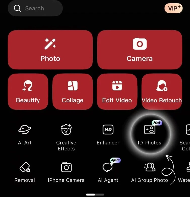 ID Photos Function Position Guide