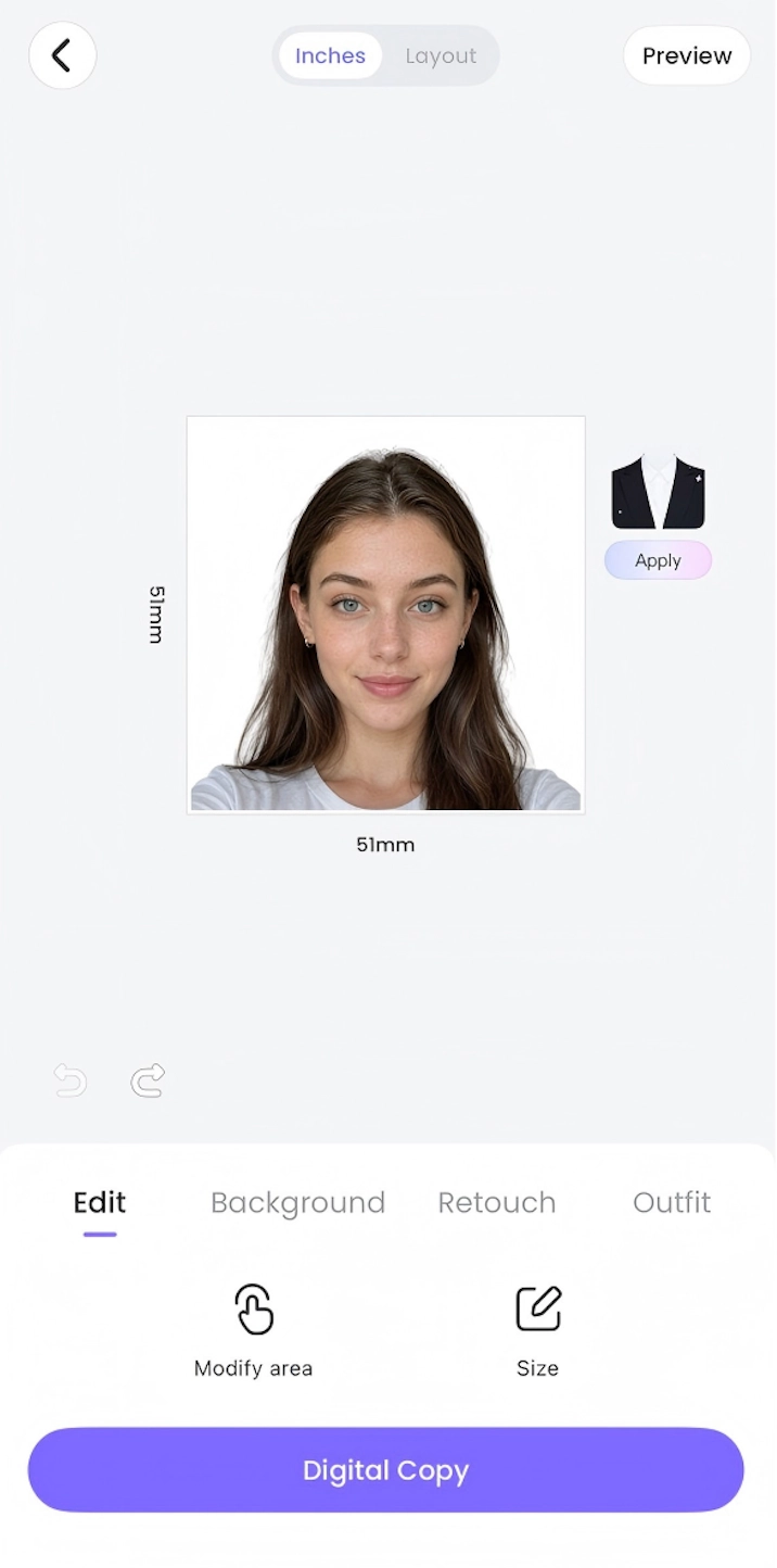 Meitu Edit and Size controls, the Adjust Dimension panel, and background color options.