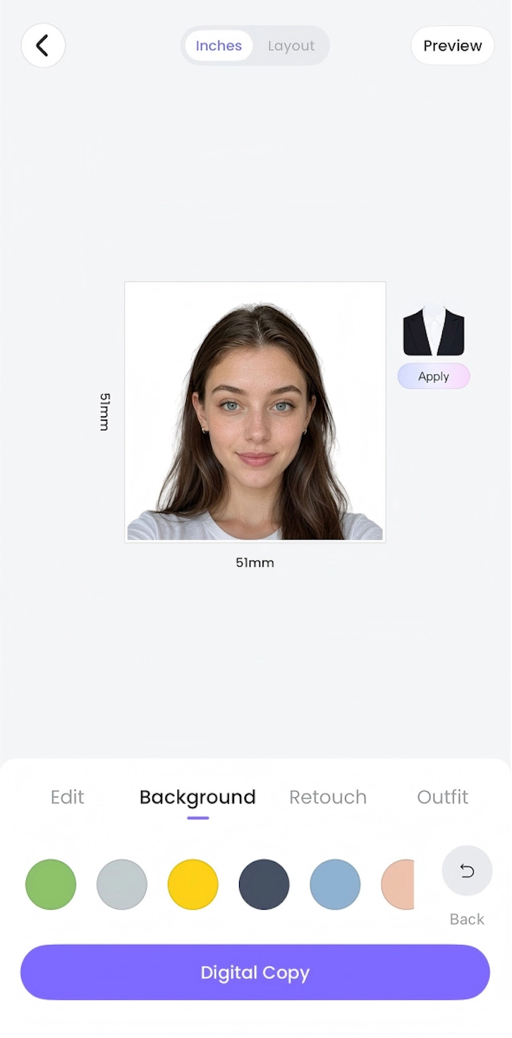 Meitu Edit and Size controls, the Adjust Dimension panel, and background color options.